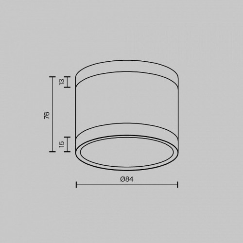 Накладной светильник Maytoni Technical  C120CL-GX53-B
