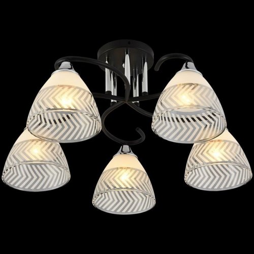 Потолочная люстра Reluce 11391-0.3-05B BK+CR Потолочная люстра Reluce 11391-0.3-05B BK+CR