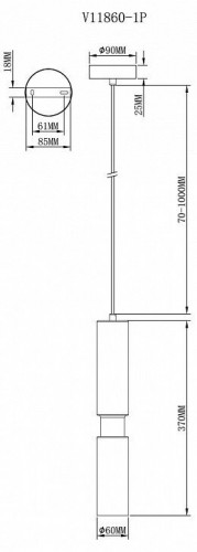 Подвесной светильник Telma V11860-1P