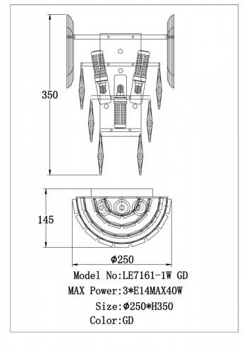 Бра Jacqueline LE7161/1W GD