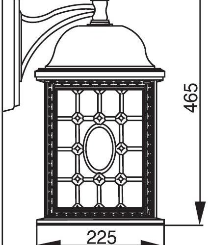Настенный фонарь уличный Oasis Light LONDON L 64802L Bl