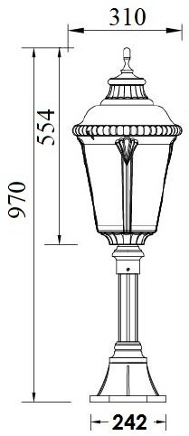 Наземный фонарь Oasis Light MUNICH 2М 79754MG Bl Наземный фонарь Oasis Light MUNICH 2М 79754MG Bl