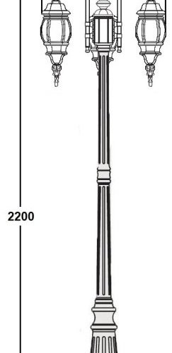 Наземный фонарь Oasis Light AMERICA S 83409SB 10 down Bl