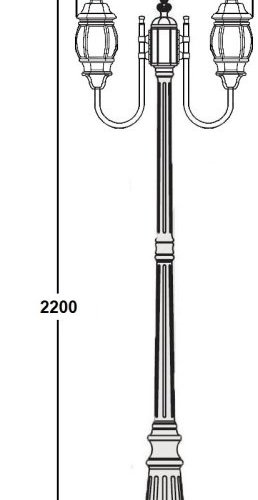 Наземный фонарь Oasis Light AMERICA S 83409SB 10 Gb