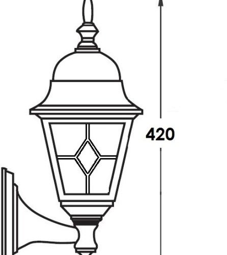 Настенный фонарь уличный Oasis Light QUADRO lead GLASS 79901MlgW/04 Bl