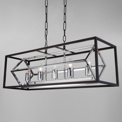 Подвесная люстра Eurosvet Crate 70122/5 черный Подвесная люстра Eurosvet Crate 70122/5 черный