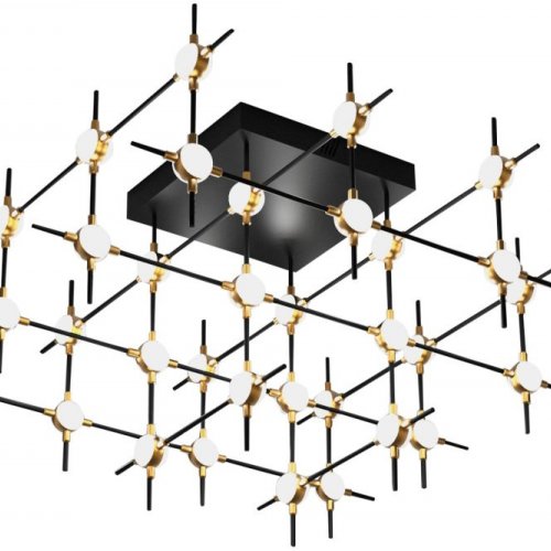 Потолочная люстра DeLight Collection Molecular MX18001067-36A black/gold Потолочная люстра DeLight Collection Molecular MX18001067-36A black/gold