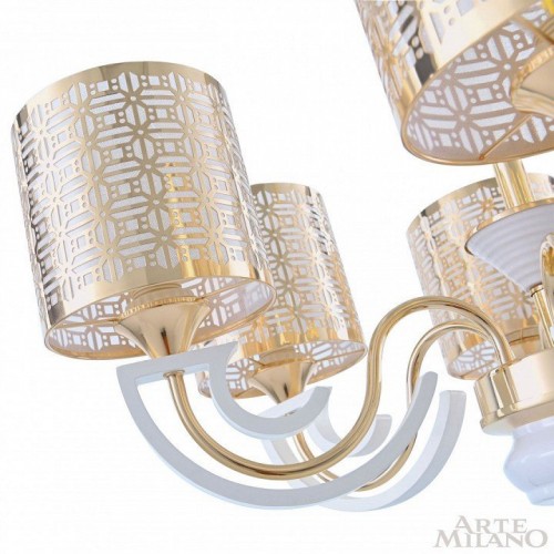 Подвесная люстра Arte Milano Florentia-8857 308857/8 Wh/Gd Подвесная люстра Arte Milano Florentia-8857 308857/8 Wh/Gd