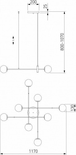 Подвесная люстра Eurosvet Planet a062029