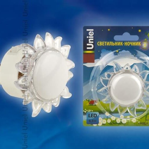 Настенный светодиодный светильник (10322) Uniel Детская серия DTL-308-Подсолнух/RGB/4LED/0,5W