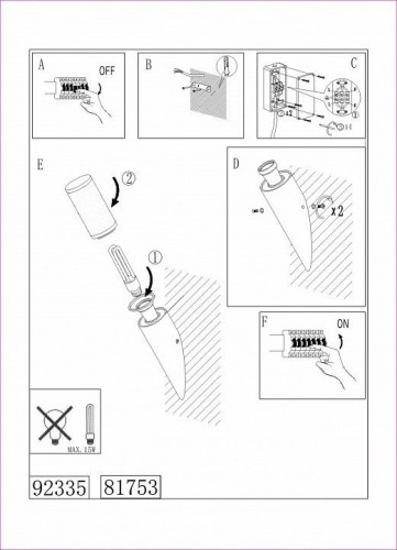 Уличный настенный светильник Eglo Helsinki 81753
