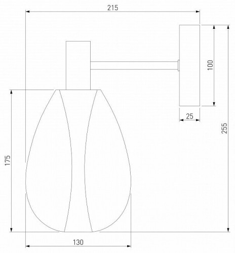 Бра Eurosvet Magma 60175/1 латунь