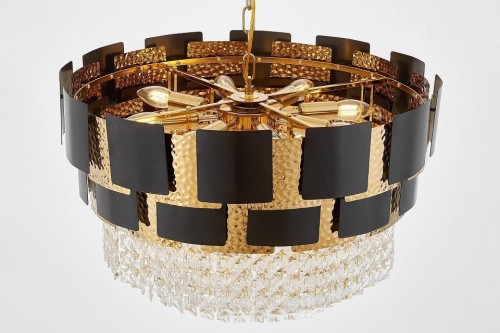Подвесная люстра Lumina Deco Molina LDP 7045-600 BK+GD Подвесная люстра Lumina Deco Molina LDP 7045-600 BK+GD