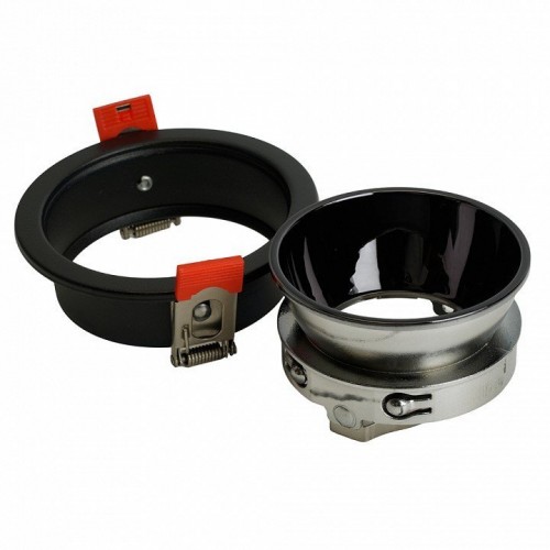 Светильник встраиваемый Feron DL3102 потолочный MR16 G5.3  черный + черный хром 51402