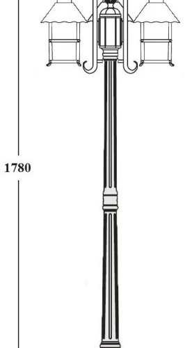 Наземный фонарь Oasis Light CAIOR 2 81408B/18 Gb Наземный фонарь Oasis Light CAIOR 2 81408B/18 Gb