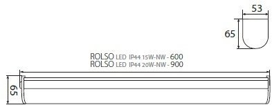 Светильник для зеркал в ванную с выключателем Kanlux ROLSO LED IP44 15W-NW 26700