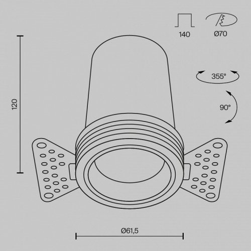 Точечный светильник Maytoni Focus Led DL125-L12-4K-TRS-B Точечный светильник Maytoni Focus Led DL125-L12-4K-TRS-B
