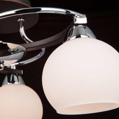 Потолочная люстра Eurosvet 9654/3 хром/венге Потолочная люстра Eurosvet 9654/3 хром/венге