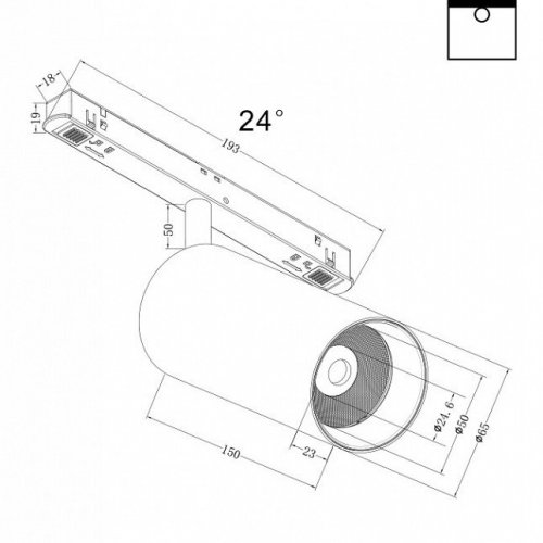 Трековый светильник Maytoni Focus LED TR032-2-20W3K-S-B