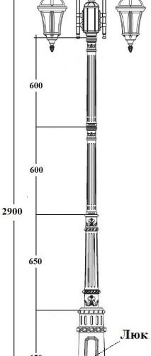Наземный фонарь ROMA S 95210SA 10 down E7 Bl