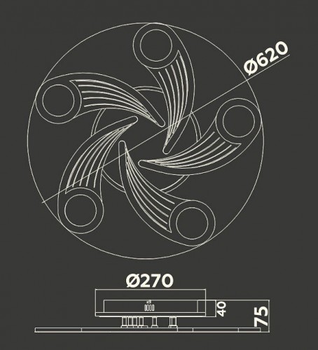Потолочная люстра Ambrella light ACRYLICA FA4476 Потолочная люстра Ambrella light ACRYLICA FA4476