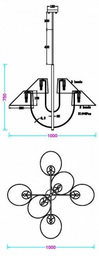 Потолочная люстра MyFar Lukas MR2390-6C