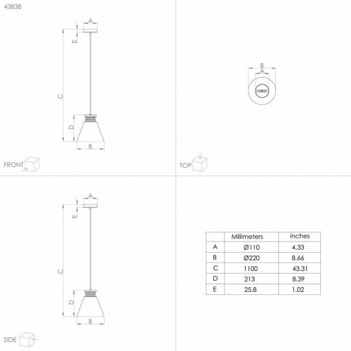 Подвесной светильник Eglo ПРОМО Twicken 43838