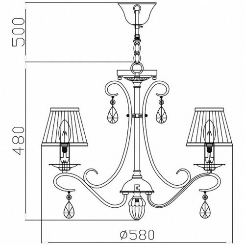 Подвесная люстра Maytoni Brionia ARM172-05-G
