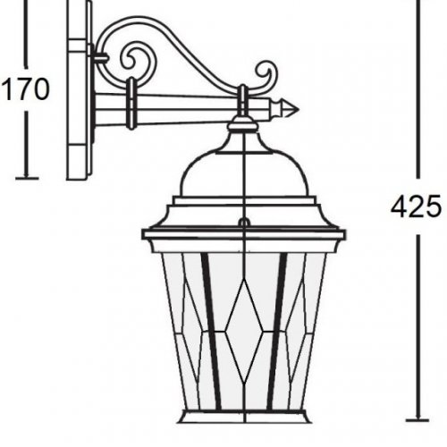 Настенный фонарь Oasis Light уличный ASTORIA 2M 91402M 02 Gw ромб Настенный фонарь Oasis Light уличный ASTORIA 2M 91402M 02 Gw ромб