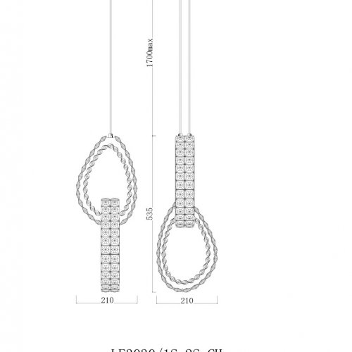 Подвесной светильник Veronique LE3030/1S 2S CH