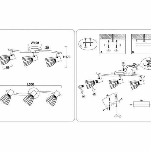 Настенно-потолочный спот Ambrella light TRADITIONAL TR8661 Настенно-потолочный спот Ambrella light TRADITIONAL TR8661
