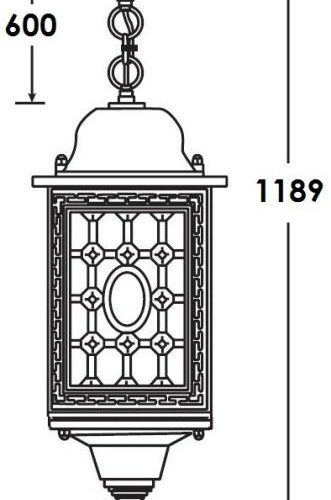 Уличный светильник подвесной Oasis Light LONDON S 64805S cover Bl