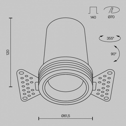 Точечный светильник Maytoni Focus Led DL125-L12-3K-TRS-B