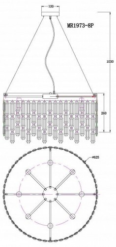 Подвесная люстра MyFar David MR1973-8P Подвесная люстра MyFar David MR1973-8P