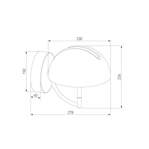 Бра Eurosvet Emisfero 50083/1 LED золото