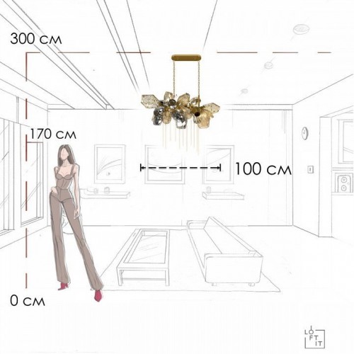 Подвесная люстра LOFT IT Britannica 10401/1000L Подвесная люстра LOFT IT Britannica 10401/1000L