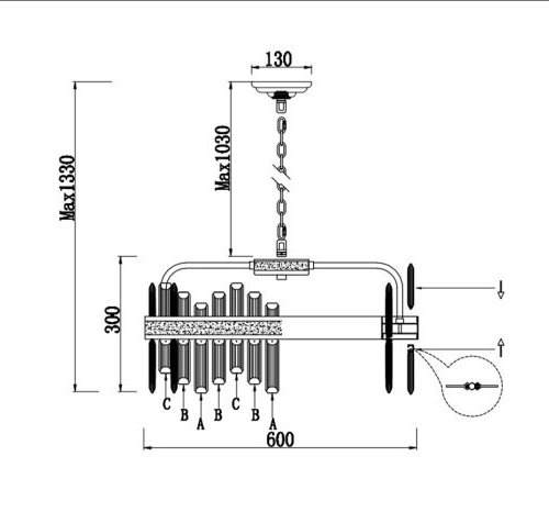 Подвесная люстра Glacier 62GDW-985-600