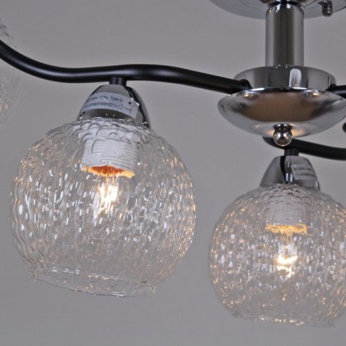 Потолочная люстра Reluce 07624-0.3-06 CR+BK Потолочная люстра Reluce 07624-0.3-06 CR+BK