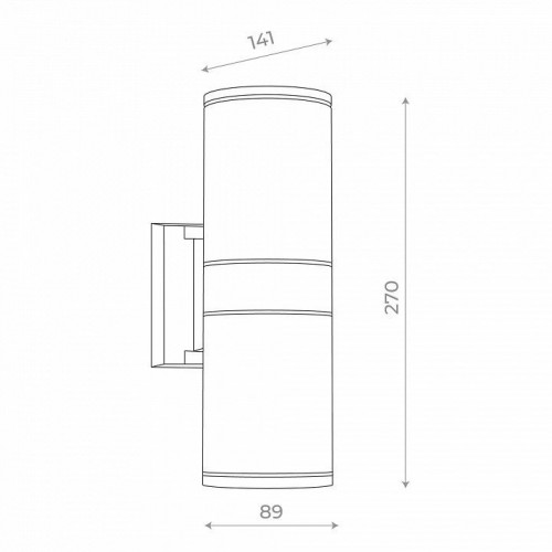 Уличный настенный светильник ST Luce Tubo SL561.401.02