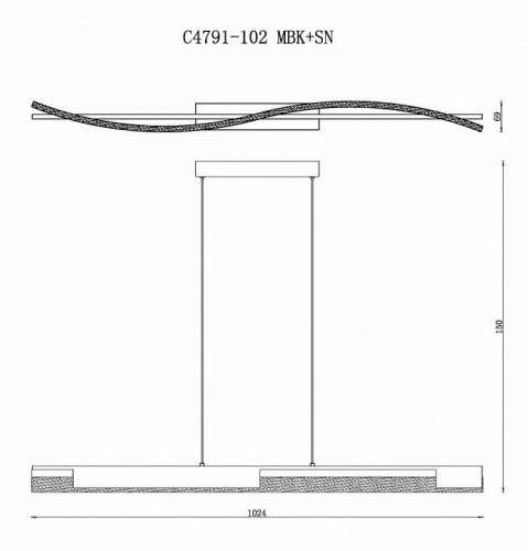 Подвесной светильник iLedex Scorpio C4791-102 MBK+BN