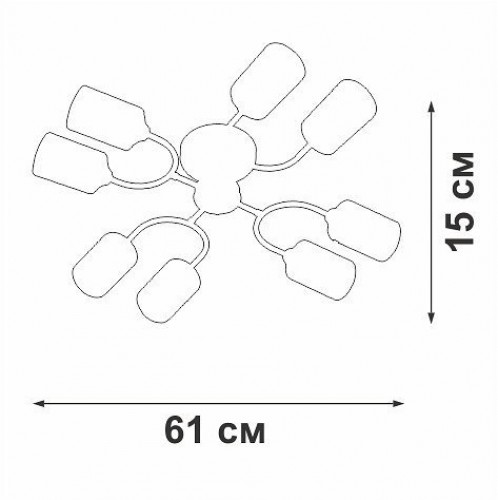 Потолочная люстра Vitaluce V2822-1/8PL Потолочная люстра Vitaluce V2822-1/8PL