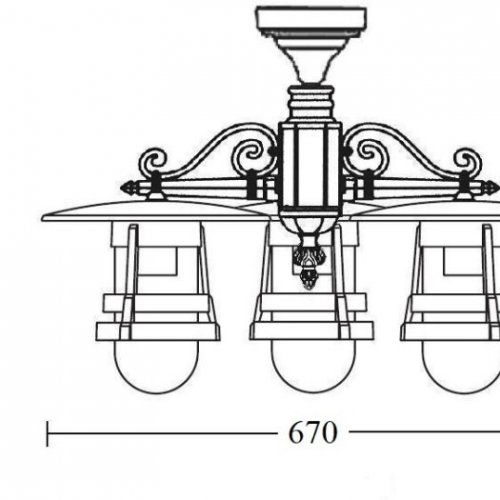 Потолочный светильник уличный TOKIO 2 68970A/3 Bl