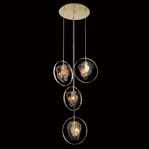 Подвесной светильник DeLight Collection Cowley P60669-4 gold/clear Подвесной светильник DeLight Collection Cowley P60669-4 gold/clear