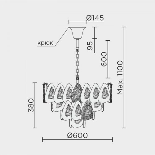 Подвесная люстра  ML.6775.600 GD