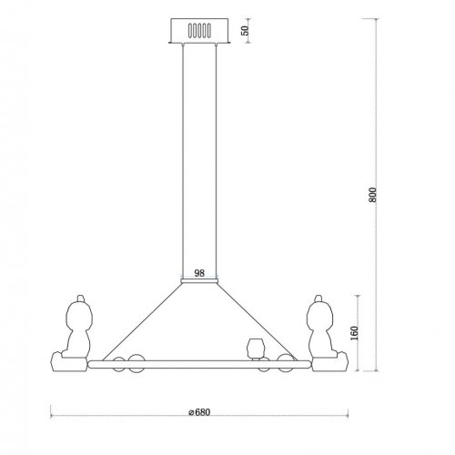 Подвесная люстра Sophie LE1077/680 BL