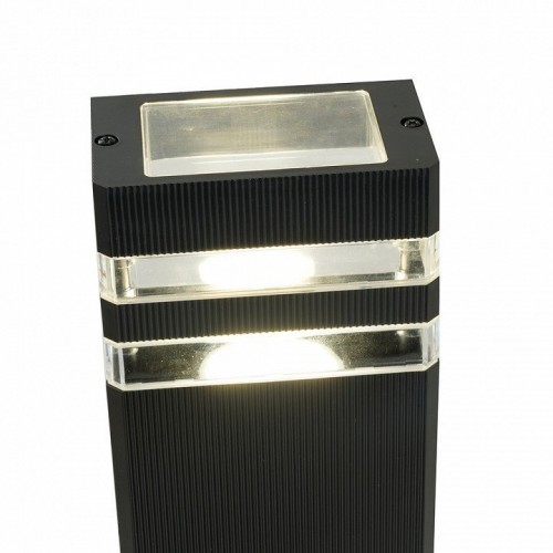 Светильник садово-парковый  Feron.ONE DH0807-P, на стену вверх/вниз,  2*GU10 220-240V, черный пластик 51539