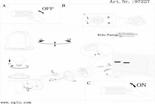 Уличный настенный светильник Eglo Paullo 97227