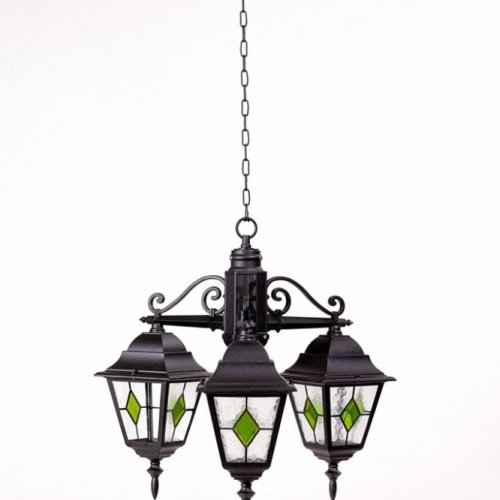Уличный светильник подвесной Oasis Light QUADRO M lead GLASS 79970MlgG/3 Bl