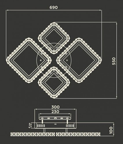 Потолочная люстра Ambrella light Acrylica FA1726 Потолочная люстра Ambrella light Acrylica FA1726