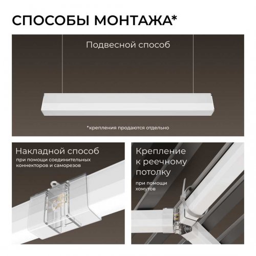 Накладной линейный светодиодный светильник Apeyron 30-59 Накладной линейный светодиодный светильник Apeyron 30-59